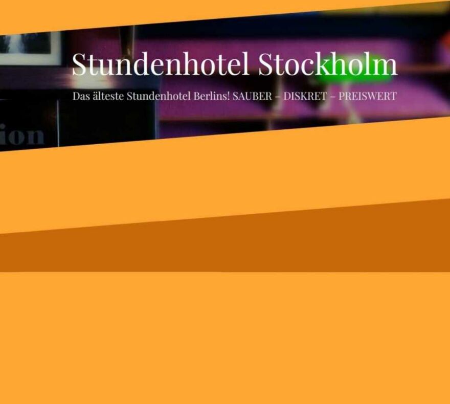Screenshot der Webseite vom Stundenhotel Stockholm in Berlin Schöneberg