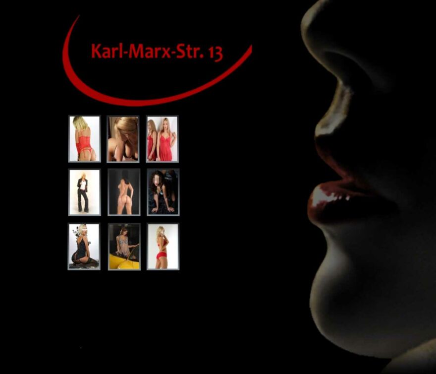 Screenshot der Webseite des ehemaligen Bordells KMS13