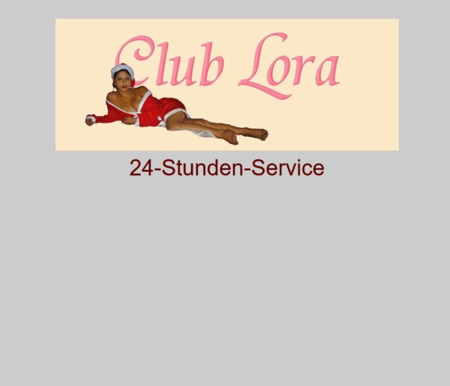 Screenshot der Webseite des ehemaligen Bordells Club Lora