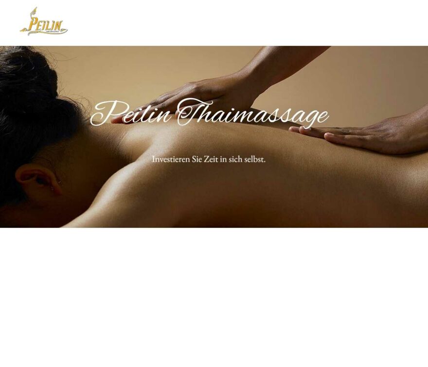 Screenshot der Webseite Peilin-Thaimassage in Berlin Mitte
