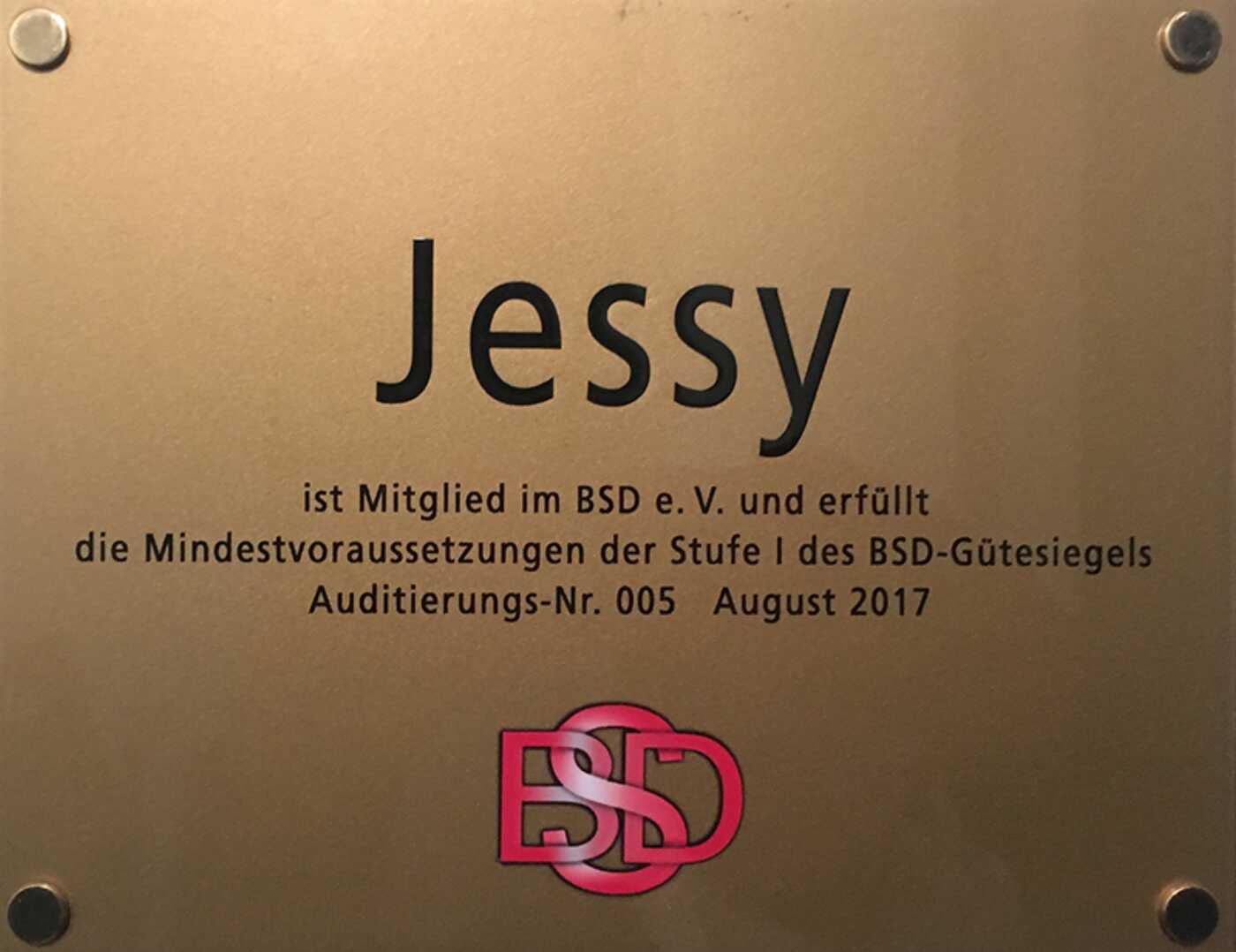 Info-Tafel über Mitgliedschaft im BSD e.V.
