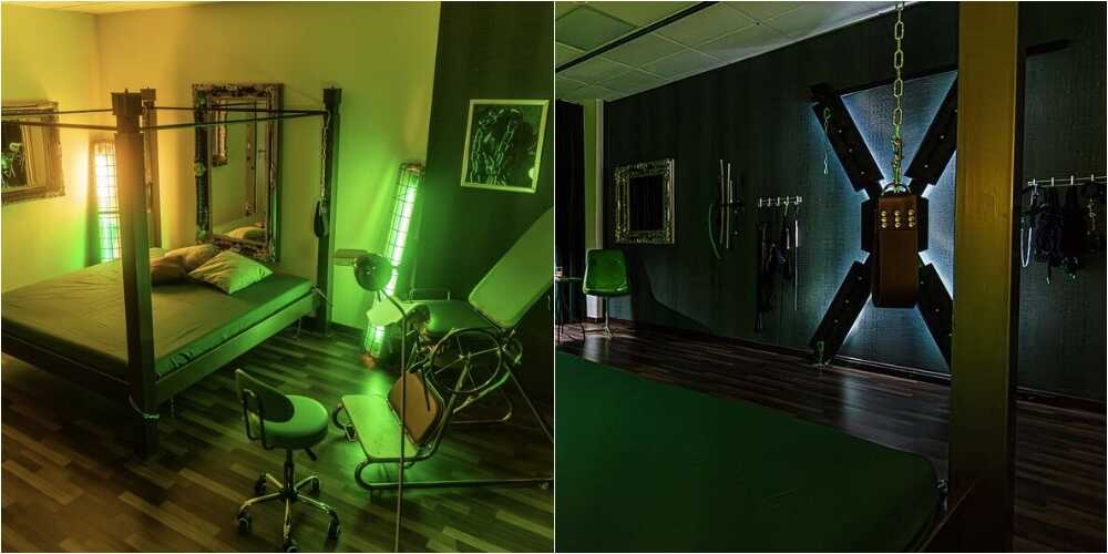 Ambiente des Grünen Salons im Dominastudio Atrium Berlin