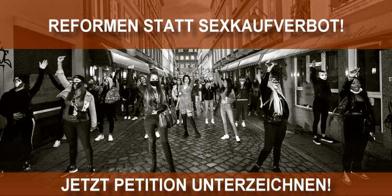 Flyer zum Protest gegen ein mögliches Sexkaufverbot